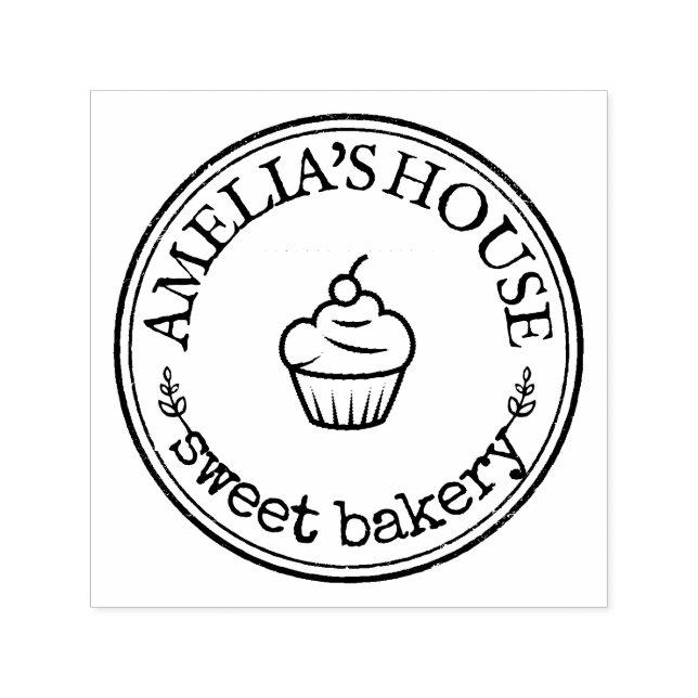 Personligt logotyp anpassad rustik självfärgande stämpel (Design)