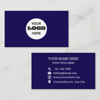 Personligt logotyp Blå professionell verksamhet Visitkort