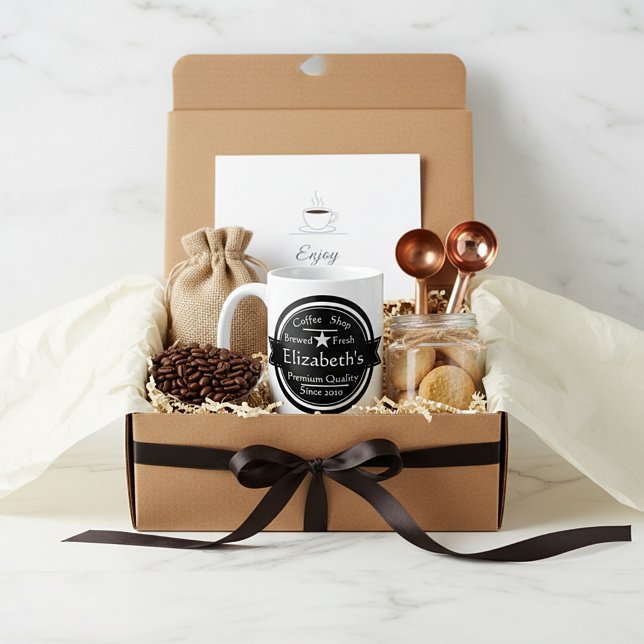 Personligt logotyp för kafé kaffemugg (Skapare uppladdad)