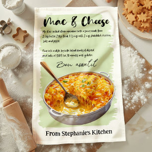 Personligt Mac & Cheese-recept Kökshandduk