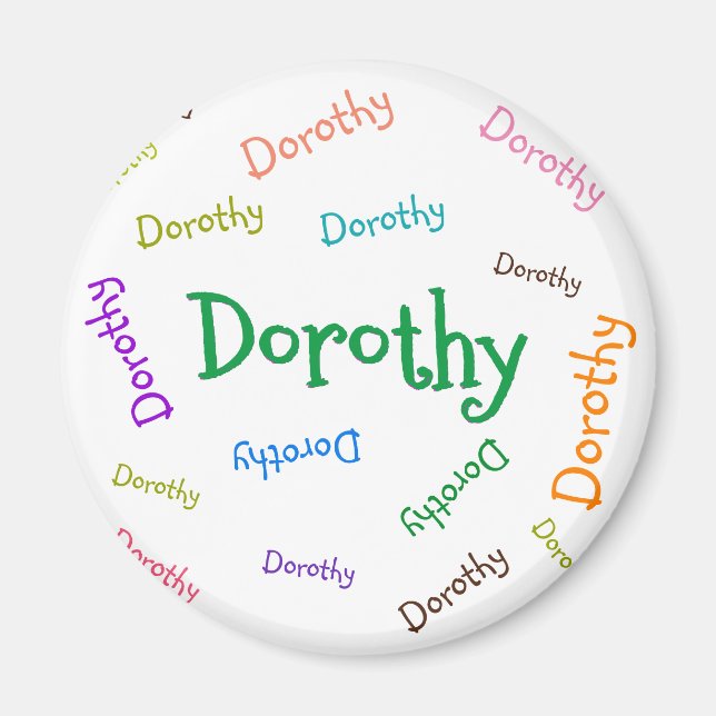 PERSONLIGT MAGNET, KIDS NAMN, FÖR BARN MAGNET (Framsidan)