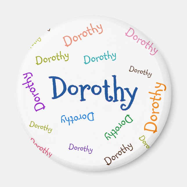 PERSONLIGT MAGNET, KIDS NAMN, FÖR BARN MAGNET (Framsidan)