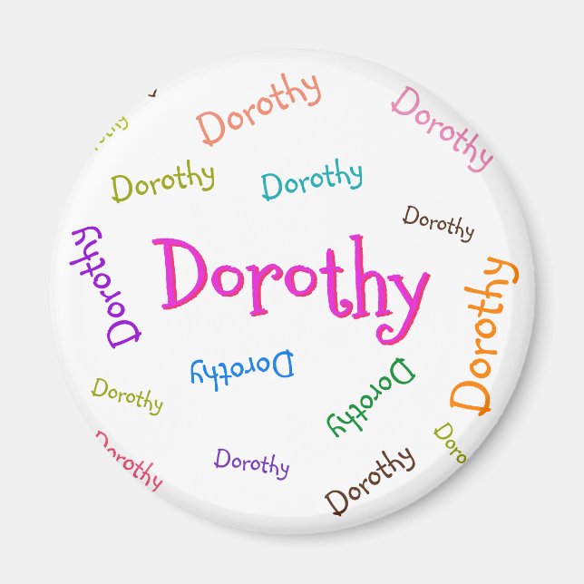 PERSONLIGT MAGNET, KIDS NAMN, FÖR BARN MAGNET (Framsidan)