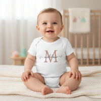 Personligt manus namn monogram dammig rosa