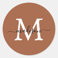 Personligt manus Namn Monogram Terrakotta