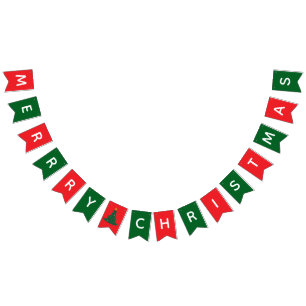 Personligt meddelande Anpassad julfest Banner Vimplar