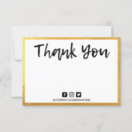 Personligt meddelande i guld - tack för att du inf