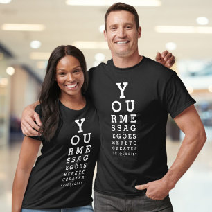 Personligt Meddelande Kul Syn Optiker Diagram T Shirt