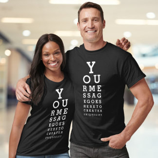 Personligt Meddelande Kul Syn Optiker Diagram T Shirt