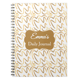 Personligt minimalistiskt spiraljournal  anteckningsbok
