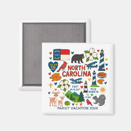 Personligt minne från familjesemester i North Caro Magnet