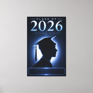 Personligt minnesgåva för examen 2026 canvastryck