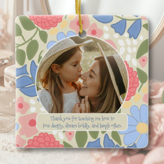 Personligt moder-dotter-smycke julgransprydnad keramik