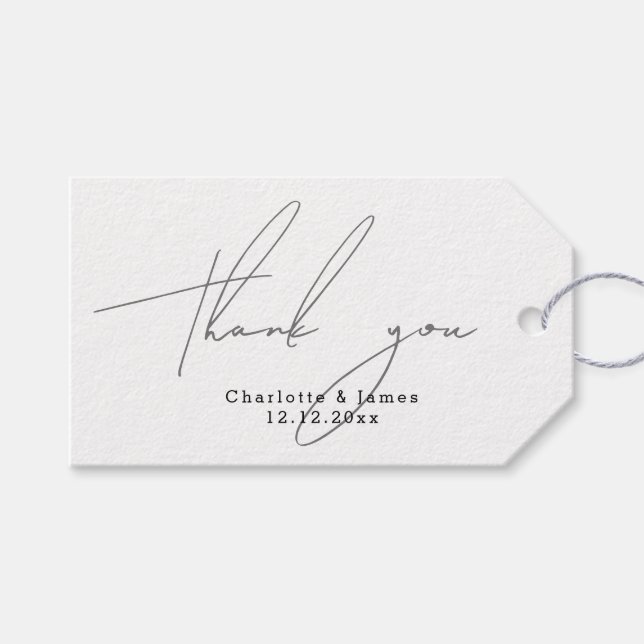 Personligt Modernt och Stilig Tack Presentetikett (Framsidan (Horisontell))