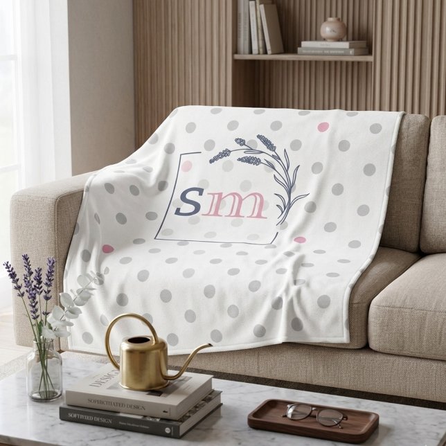 Personligt Monogram Bröllopsgåva Par Brud Fleecefilt (Skapare uppladdad)