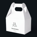 Personligt monogram bröllopsvittne namn datum presentaskar<br><div class="desc">design</div>