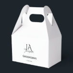Personligt monogram bröllopsvittne namn datum presentaskar<br><div class="desc">design</div>