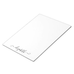 Personligt monogrammerad elegant anteckningsblock