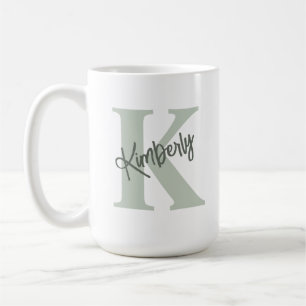 Personligt Monogrammerat Namn Kaffemugg
