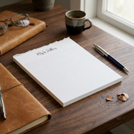 Personligt monogramnamn Enkelt minimalistiskt linj Anteckningsblock