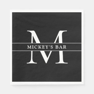 Personligt monogramnamn pappersservett