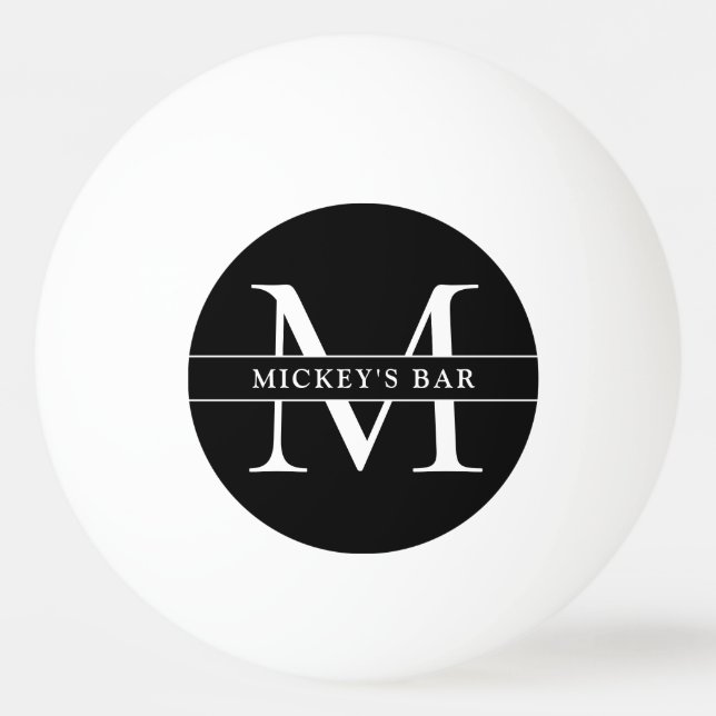 Personligt monogramnamn pingisboll (Framsidan)