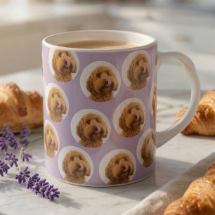 Personligt mönster med husdjursansikte Anpassad hu Kaffemugg