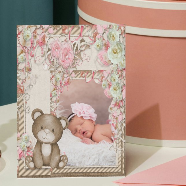 Personligt möte med vår nya baby-annonsering  julkort (Skapare uppladdad)