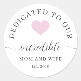 Personligt Mother's Day Otrolig Mamma Presentuppsä Runt Klistermärke