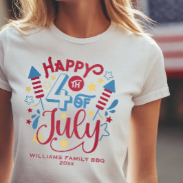 Personligt namn 4 juli t shirt