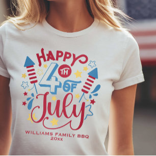 Personligt namn 4 juli t shirt