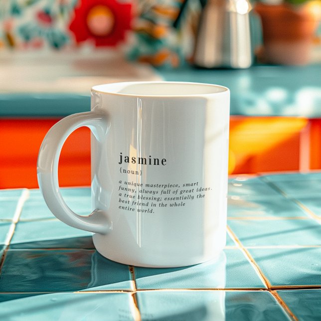 Personligt Namn Anpassad Definition | 3 Foto Kaffemugg (Skapare uppladdad)
