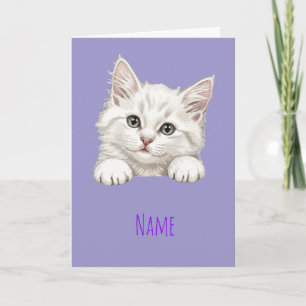 Personligt Namn Anpassad Kittens Konst Gåva Kort