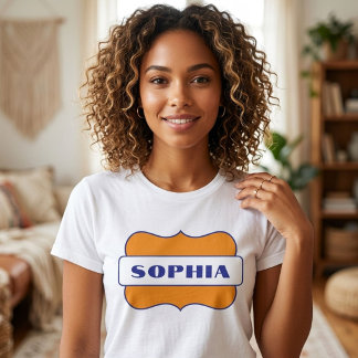 Personligt namn Anpassad Retro Stil Grafisk T Shirt
