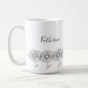 Personligt namn April tusenskönas Födelseblomma Kaffemugg