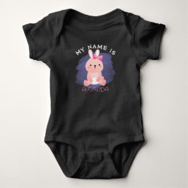 Personligt Namn Baby Shower Vattenfärgskanin T Shirt