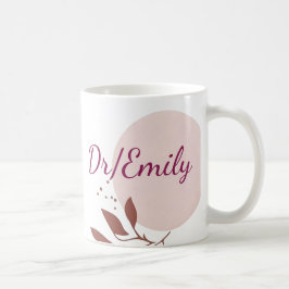 Personligt namn Blommig present för henne, lärare, Kaffemugg