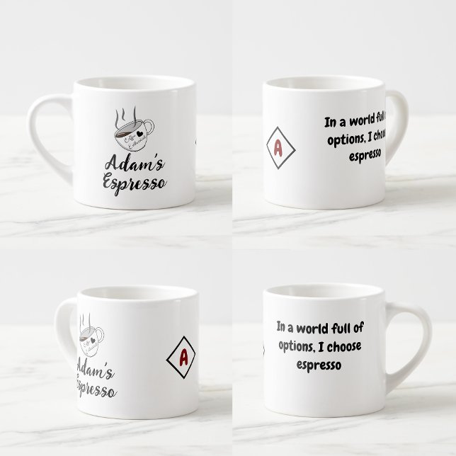 Personligt namn citat, Liten kaffekopp espresso ko Espressomugg (Custom name and quote cups
)