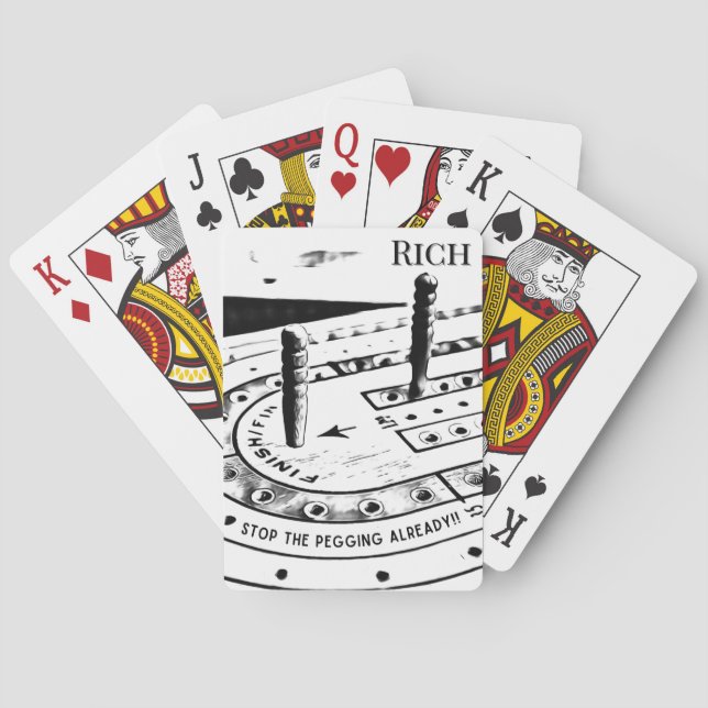 Personligt Namn Cribbage-spel Casinokort (Baksidan)