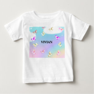 personligt namn enhörning t shirt