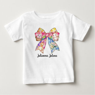 Personligt Namn Färgglad Påsk Coquette Slinga T Shirt