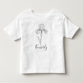Personligt namn Februari iris Födelseblomma T Shirt