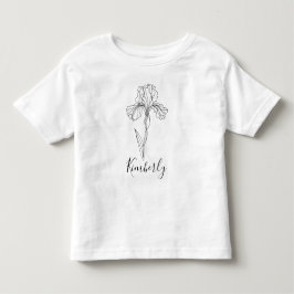 Personligt namn Februari iris Födelsedagsblomma T Shirt