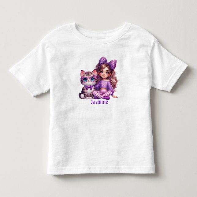 Personligt namn flicka t shirt (Framsida)