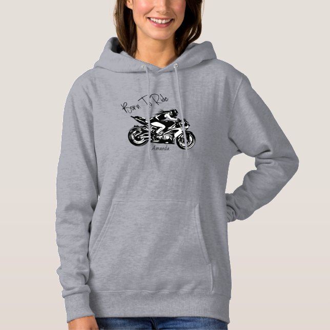 Personligt namn född att cykla t shirt (Framsida)