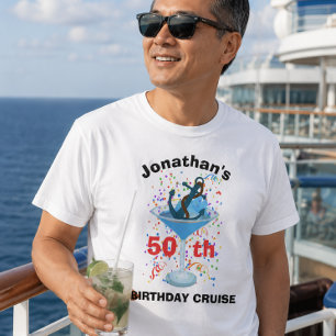 Personligt Namn Födelsedags Kryssning Cocktail Ank T Shirt