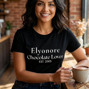 Personligt Namn för Chokladälskare Etablerat T Shirt