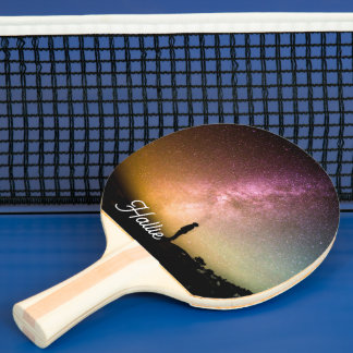 Personligt Namn Galaxy Natthimmel Stjärnor Rymd Pingisracket