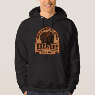 Personligt NAMN Gammalt Ekfat Ölfat Bryggeri Hoodie