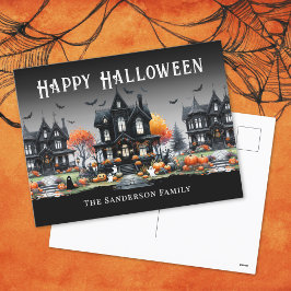 Personligt namn Gott Halloween Helg Vykort